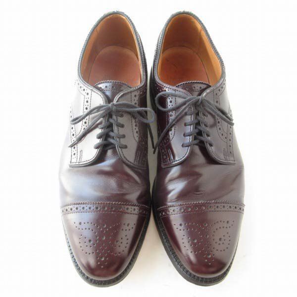 美品 USA製 アレンエドモンズ Sanford セミブローグ シューズ 10D 28cm