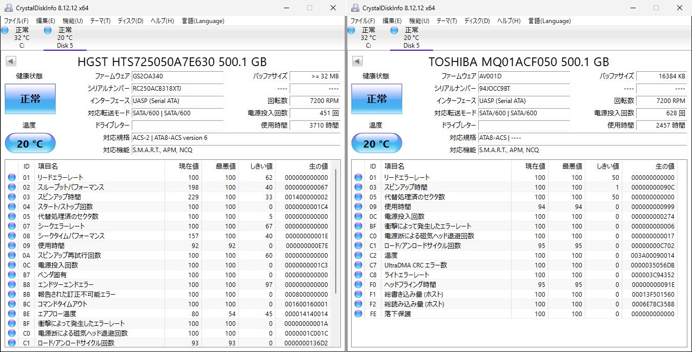 2.5インチHDD 500GB×18枚セット