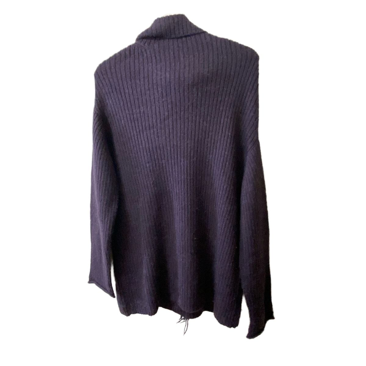 Y s ワイズ 長袖セーター サイズ2 M レディース - パープル タートルネック|アルパカ混|フリンジ