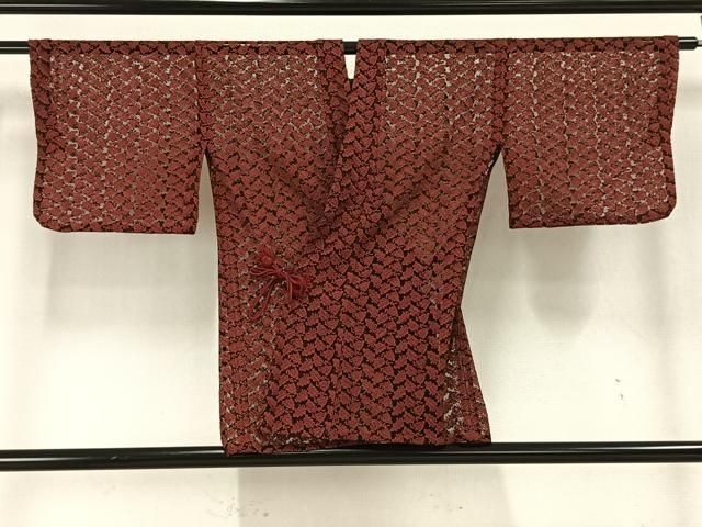 平和屋着物▽道中着　スリーシーズン　春夏秋　塵除け　紗袷　紗　葉尽くし　正絹　逸品　AAAW7909fy 平和屋着物▽道中着 スリーシーズン 春夏秋 塵除け 紗袷 紗 葉尽くし