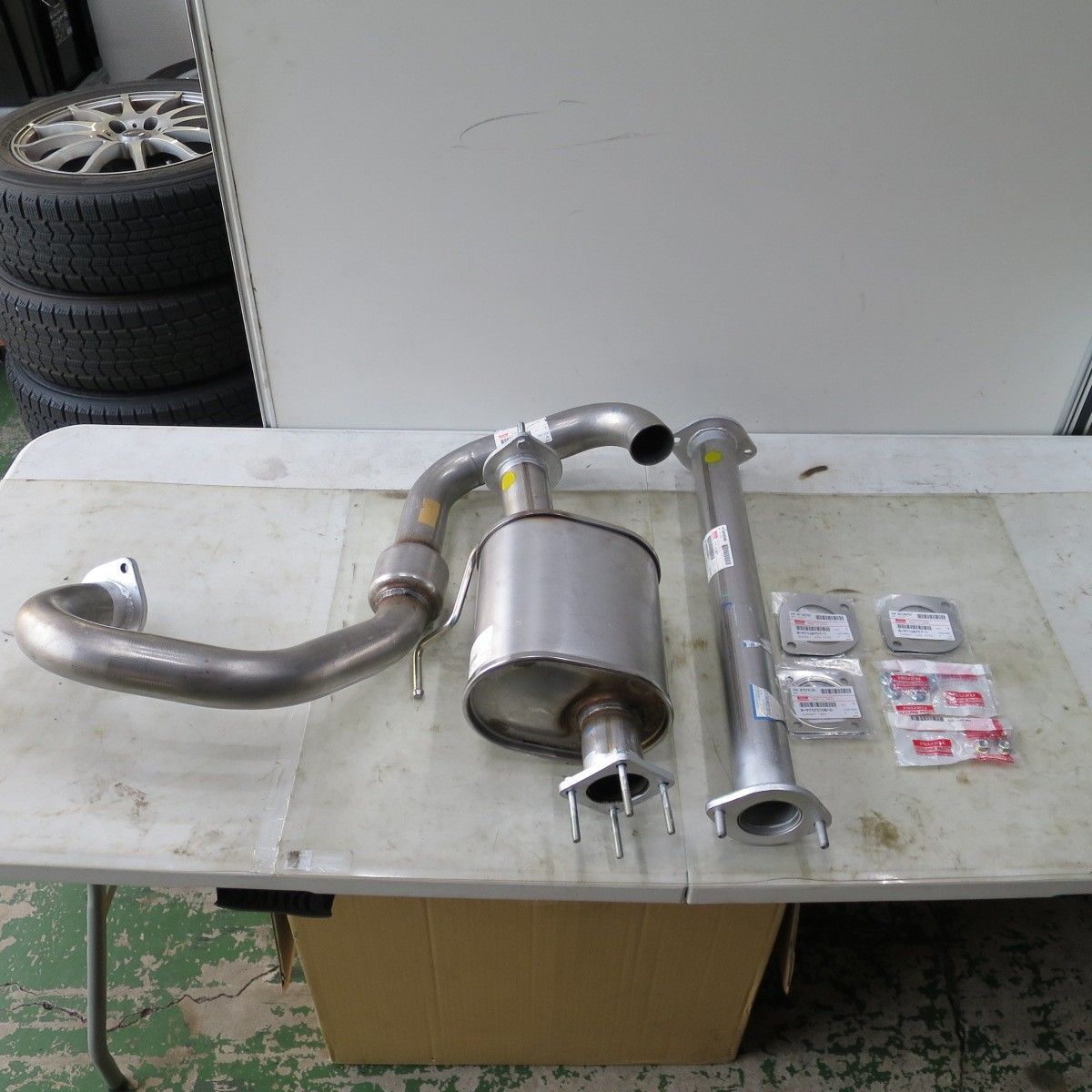 セット◆いすゞ NPR85 エルフ 純正 マフラー 一式 パイプ タイコ サイレンサー ガスケット 等 トラック 排気 パーツ ISUZU◆