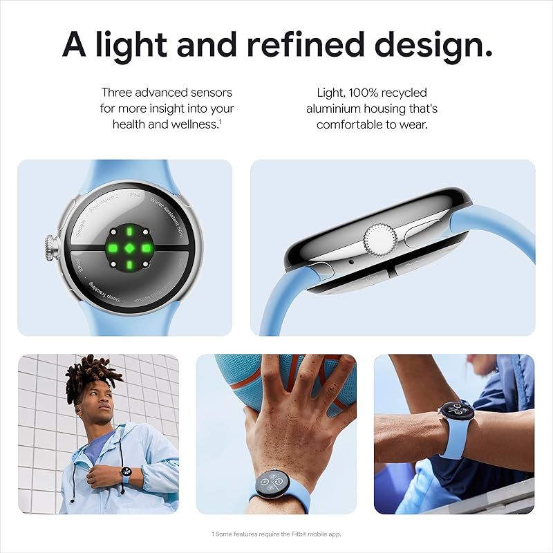 Google グーグル Pixel Watch 2 Polished Silver アルミケース Google グーグル Pixel Watch 2 Polished Silver アルミケース