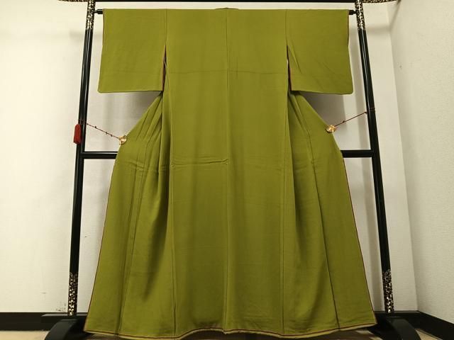 平和屋着物●上質な色無地 梅幸茶色 やまと誂製 正絹 AABC3657ph