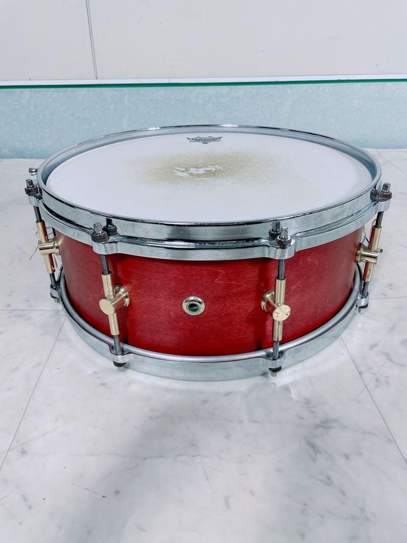 カノウプス スネアドラム MO-1455 欅 赤 レモ N1381