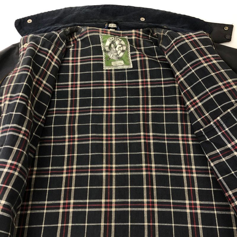 90s 英国製 Cotton Oxford コットンオックスフォード 中古品】 OXFORD BLUE オックスフォード 英国製 ワックスド