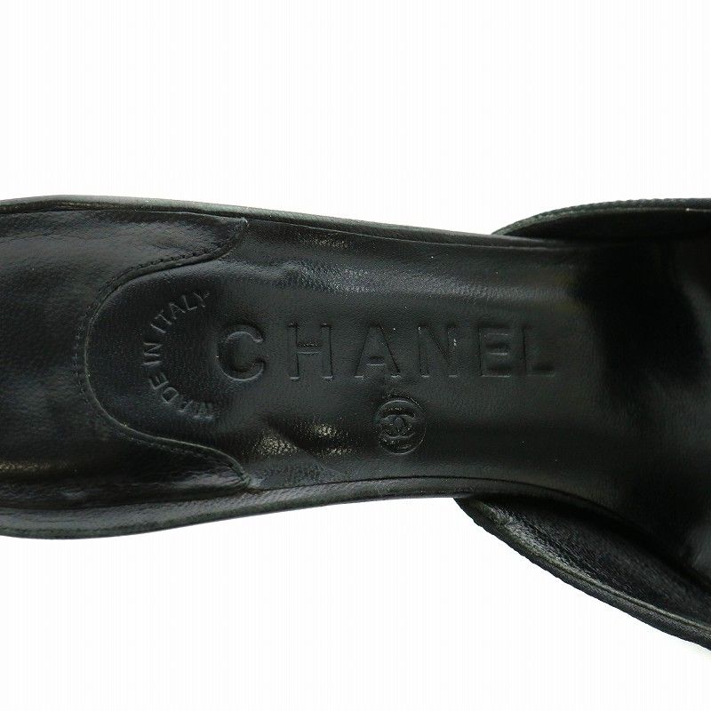シャネル CHANEL ニュートラベル マトラッセ ミュール レザー