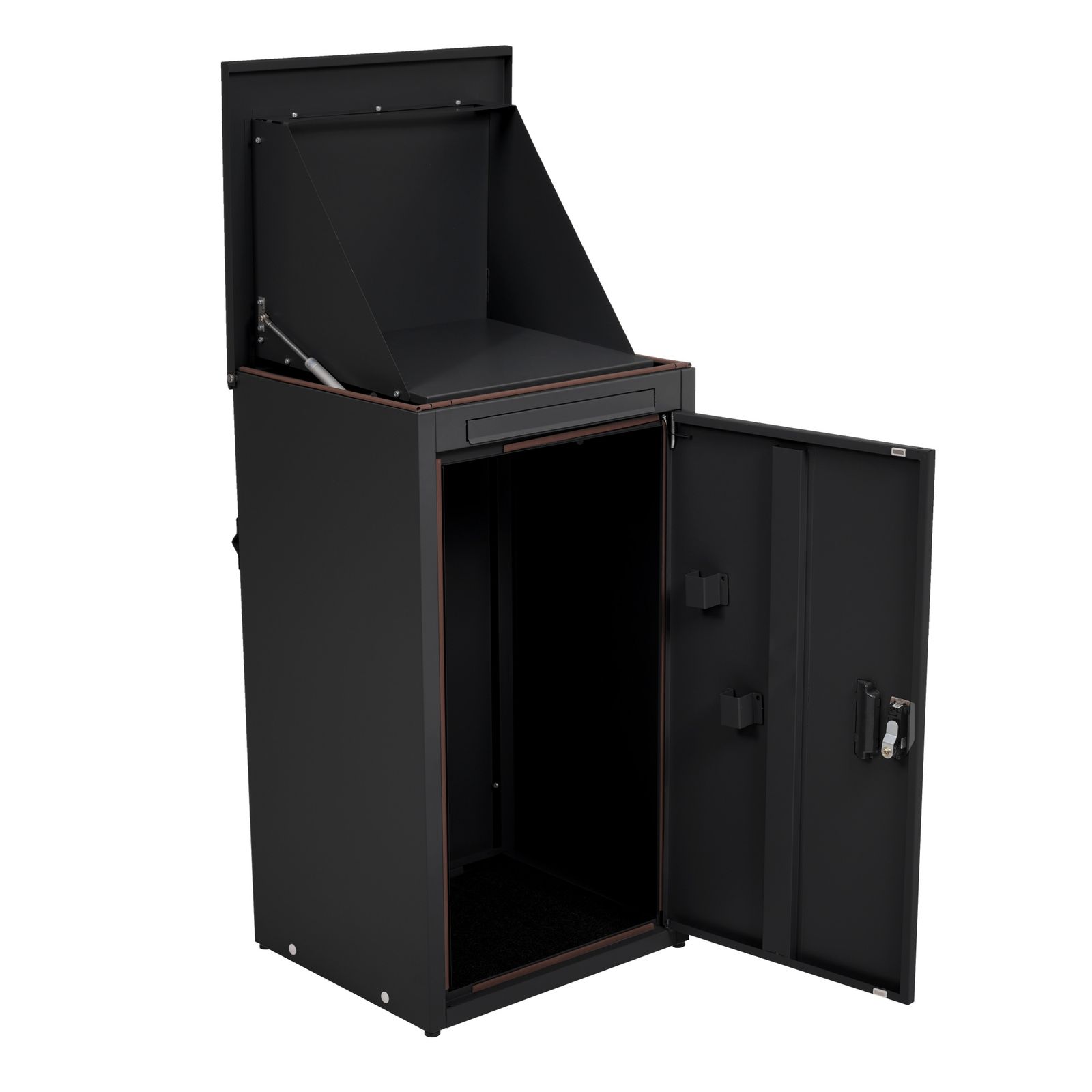 宅配ボックス 据置型 大容量 ポスト一体型 投函口3つ 複数投函 屋外