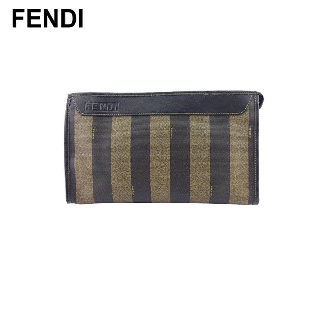 FENDI クラッチバッグ セカンドバッグ 本革 モンスター ブラック