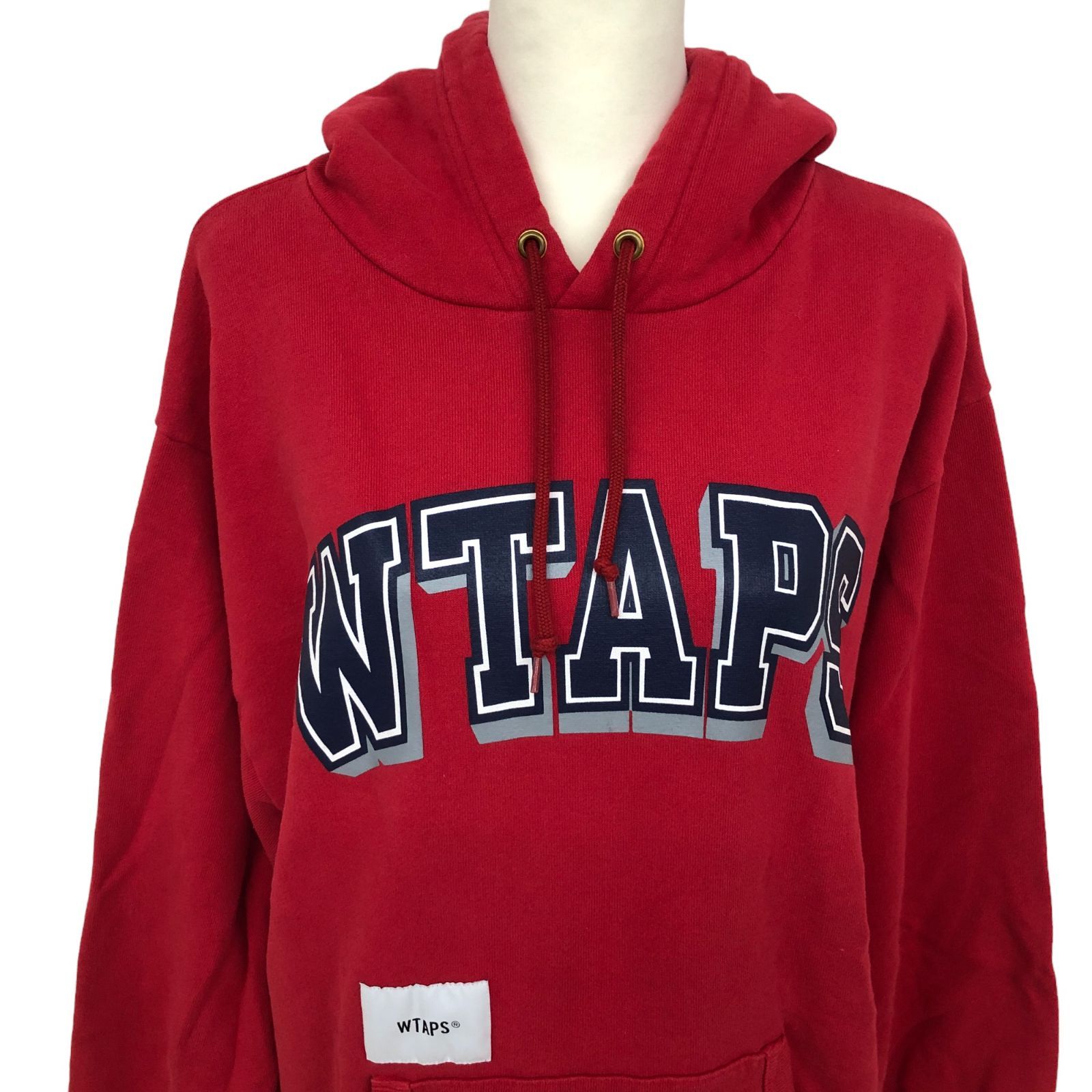 ☆美品☆ W)taps ダブルタップス パーカー 長袖 ビックロゴ カジュアル  