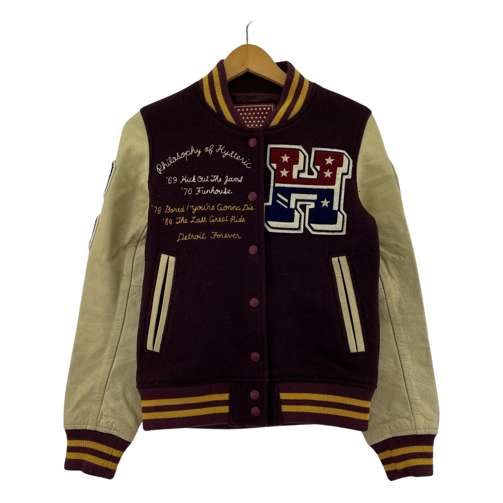 HYSTERIC GLAMOUR ヒステリックグラマー 袖革スタジャン フリー HYSTERIC GLAMOUR ヒステリックグラマー 袖レザースタジャン sizeFREE