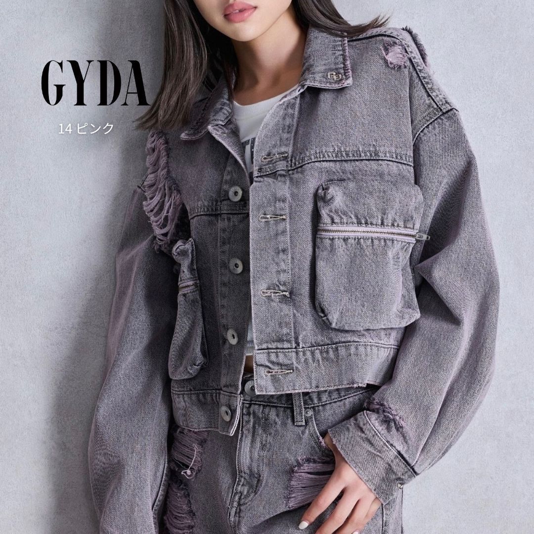 POCKETダメージショートデニムGジャン GYDA