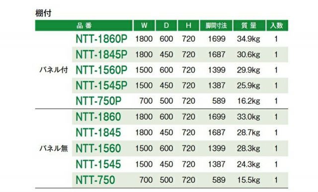 NTT 棚付テーブル フォールディングテーブル