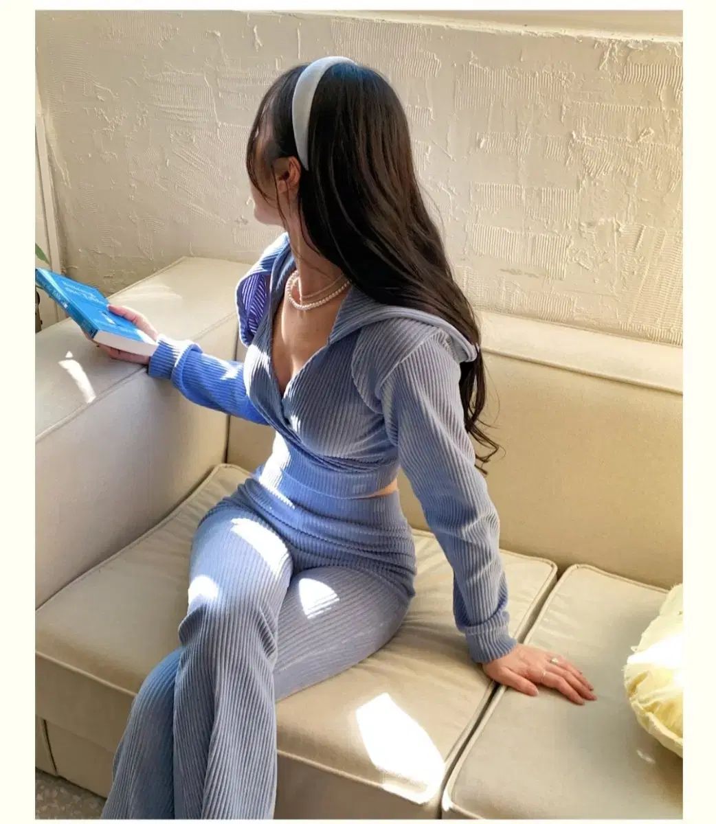 Cloudemotion クラウドイモション CLウール BAKE velour TOP PT ライトブルー トレーナー 服