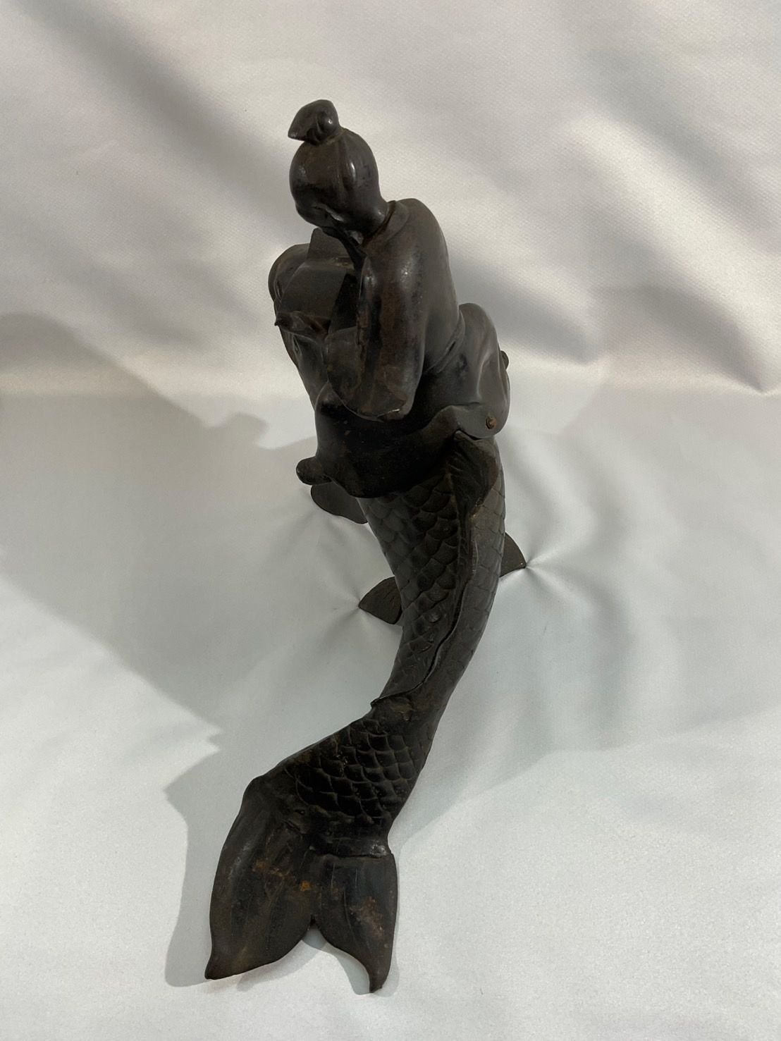 古銅鯉仙人香炉置物 鯉仙人 置物 銅器 香炉 工芸品 - メルカリ