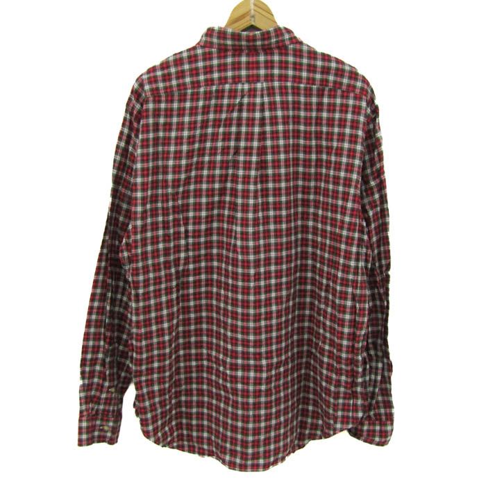 ラルフローレン 長袖シャツ チェック柄 クラシックフィット 大きいサイズ トップス メンズ XLサイズ レッド RALPH LAUREN