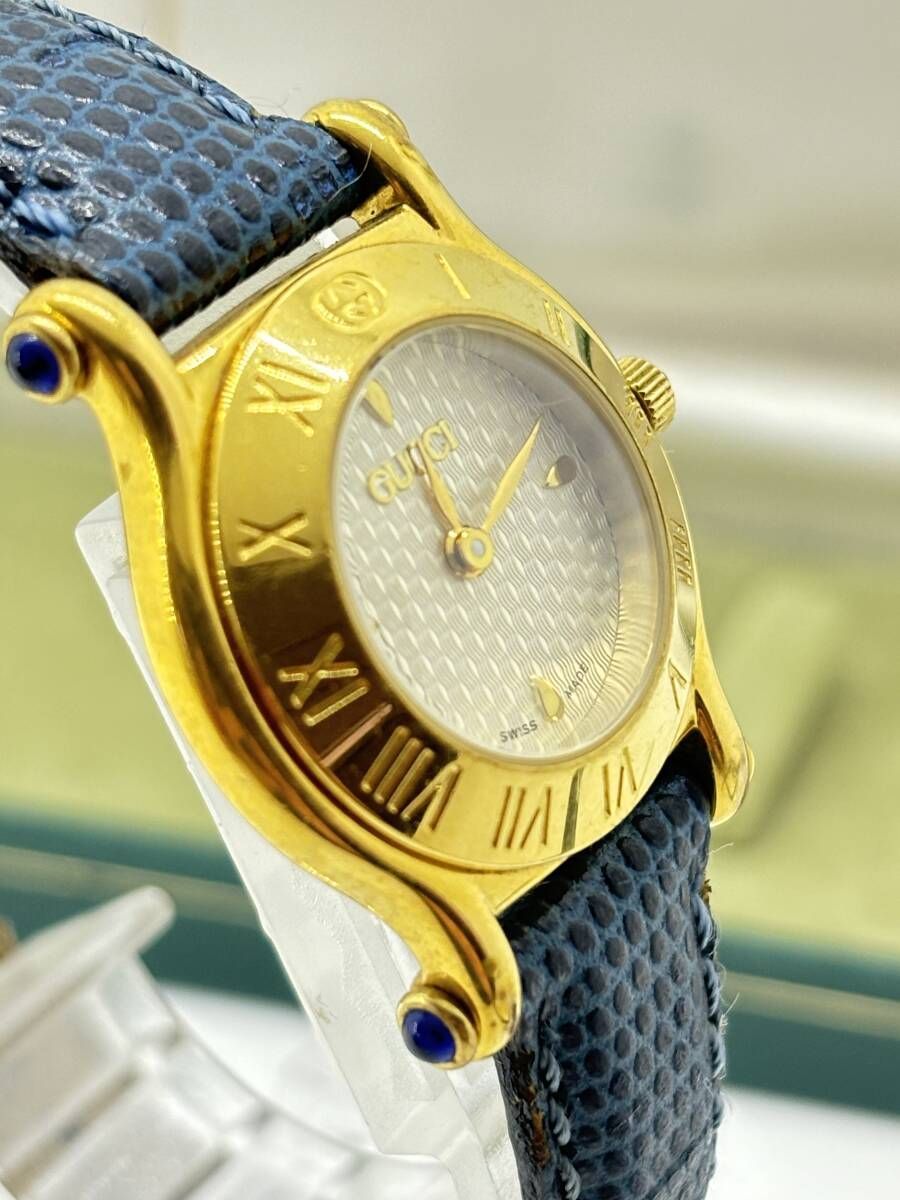 美品 グッチ GUCCI 6500L 革ベルト レディース 腕時計 F265 美品 グッチ GUCCI 6500L 革ベルト レディース 腕時計 F265