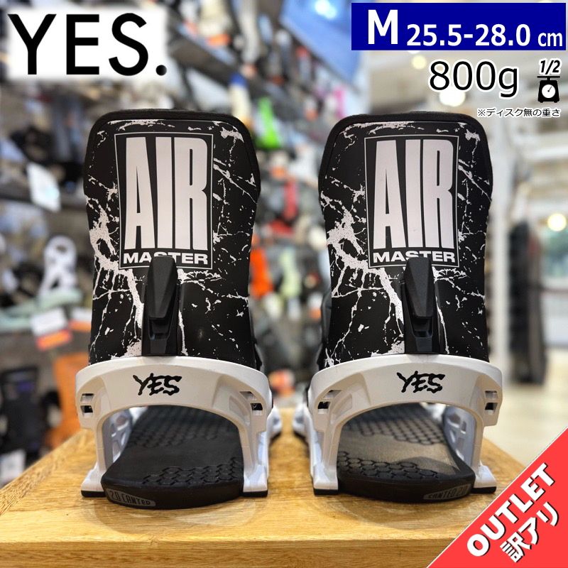 OUTLET 24-25 YES AIRMASTER WHITE Mサイズイエス メンズ スノーボード バインディング 型落ち 日本