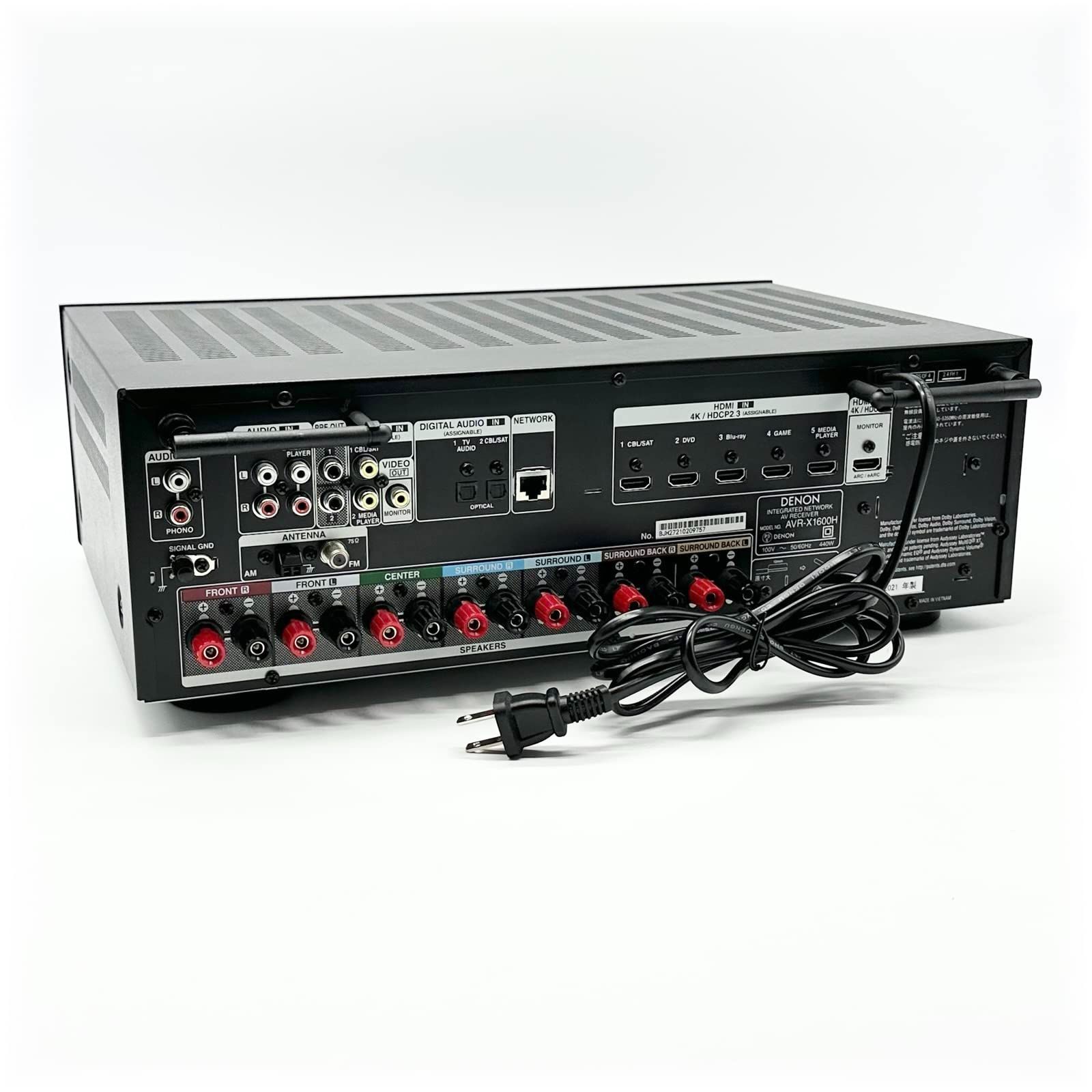デノン Denon AVR-X1600H AVサラウンドレシーバー 7.2ch - オーディオ機器