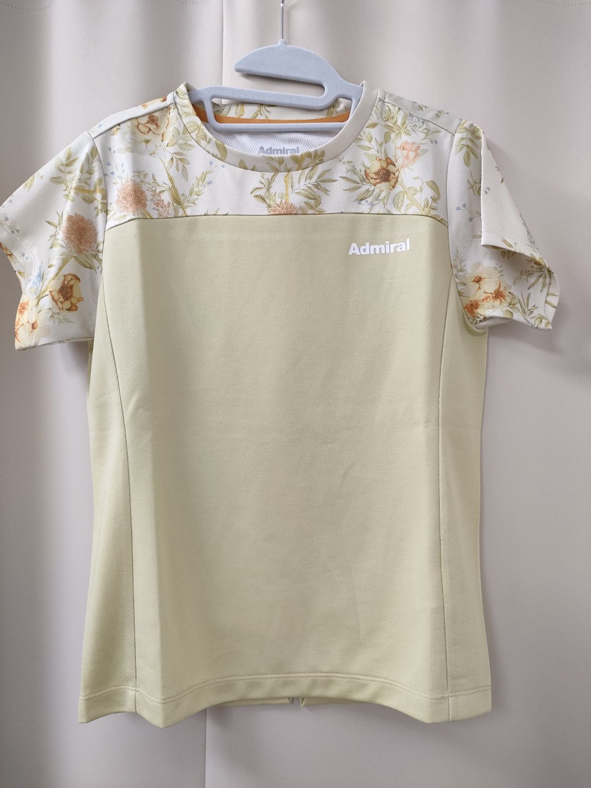 アドミラル2025春夏最 レディース バックスリットフラワーTEE イエロー ATLA513