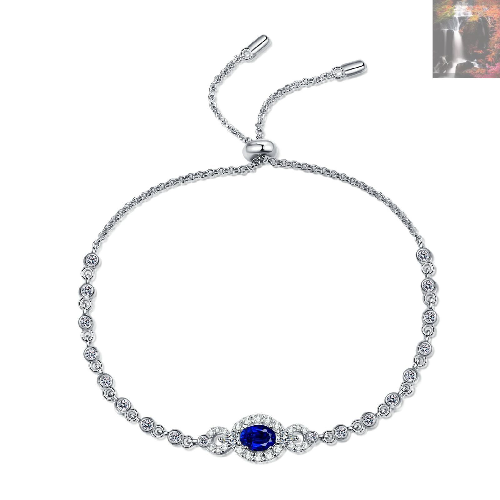 ブレスレット モアッサナイト 0.5ct シルバー925 レディー 普段