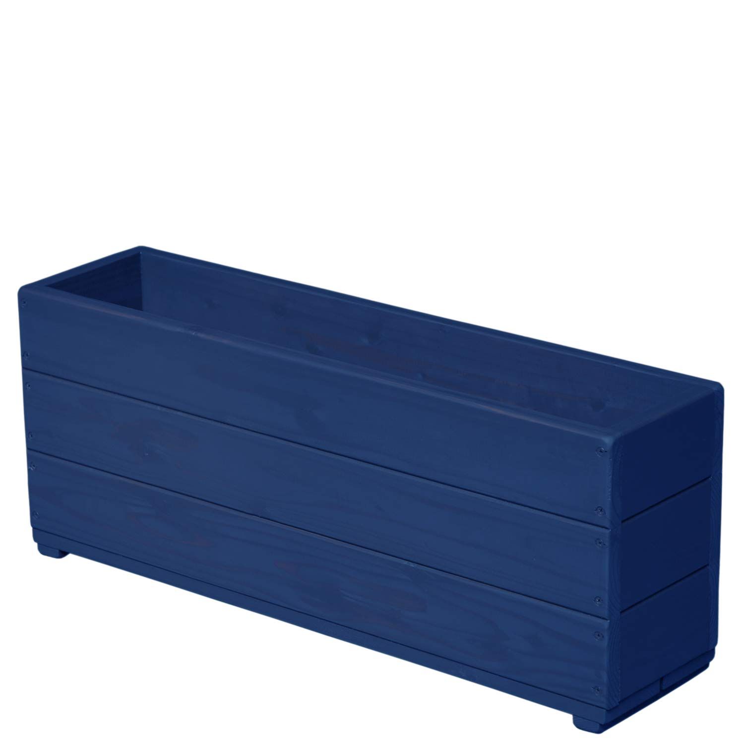 WelcomeWood 木製プランター SPD75 深型スリム 幅75×奥行19×高さ30cm 内寸71×14×27cm 容量約27L 完成品 ガーデンブルー