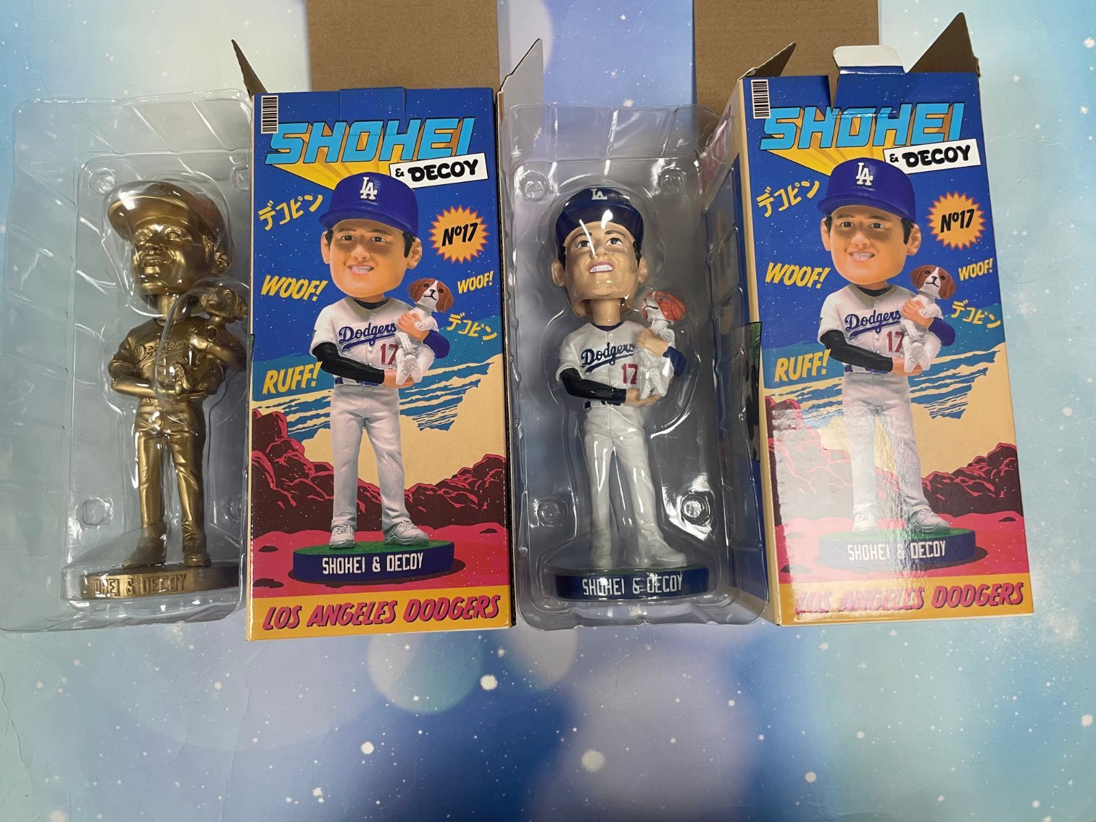 限定品金色 大谷翔平 デコピン バブルヘッド +大谷翔平 デコピン ボブルヘッド 大谷翔平＆デコピンのボブルヘッドに金の激レア別カラー登場 日本時間