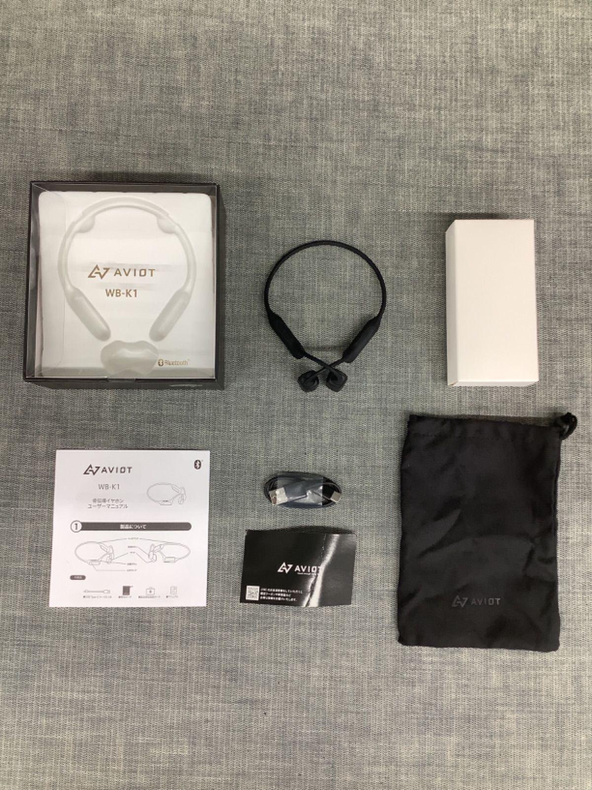 N YT24050719 ≪中古品≫ AVIOT Bluetooth 骨伝導イヤホン WB-K1