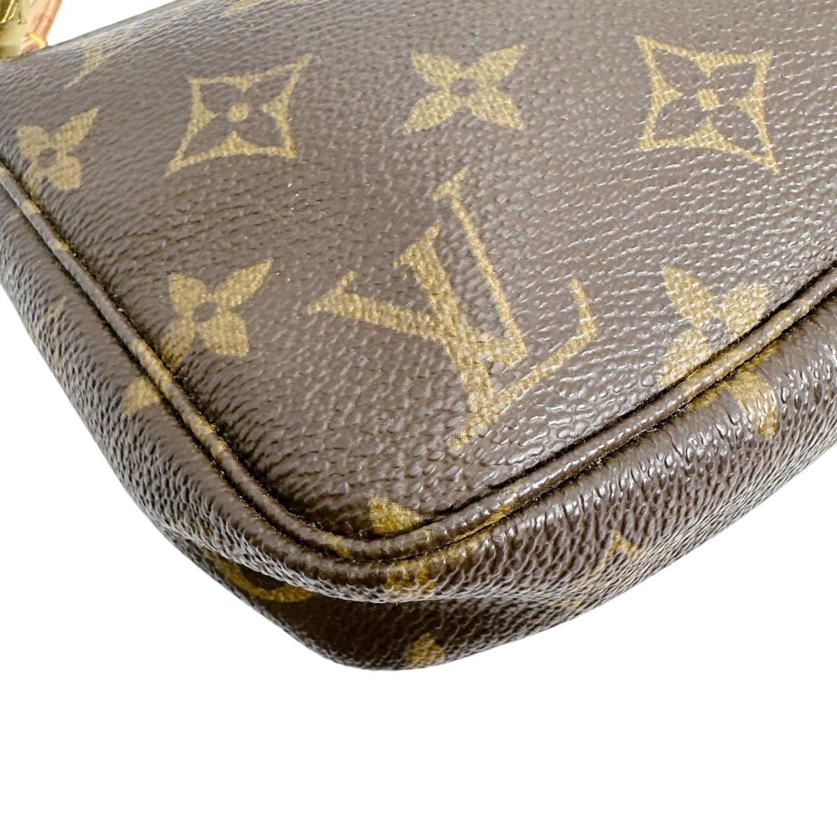 ルイヴィトン M51980 ポーチ ブラウン  LOUIS VUITTON ストラップ交換　斜め掛け可能 モノグラム ルイヴィトン M51980 モノグラム アクセサリーポーチ ストラップ交換
