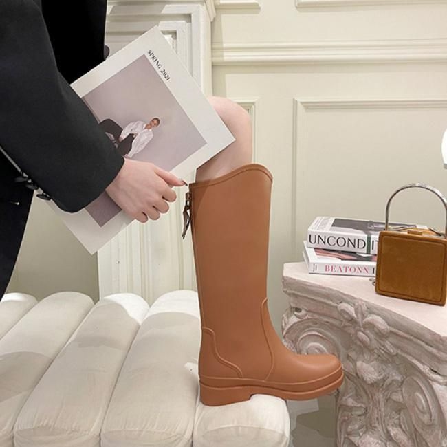 【レインシューズ】★正規品★レインシューズ レディースレインブーツ 裏ボア 暖か ボア 裏起毛 履き口起毛 防寒 おしゃれ 冷え対策 ゴム 滑り止め 歩きやすい 長靴 防水ファスナー