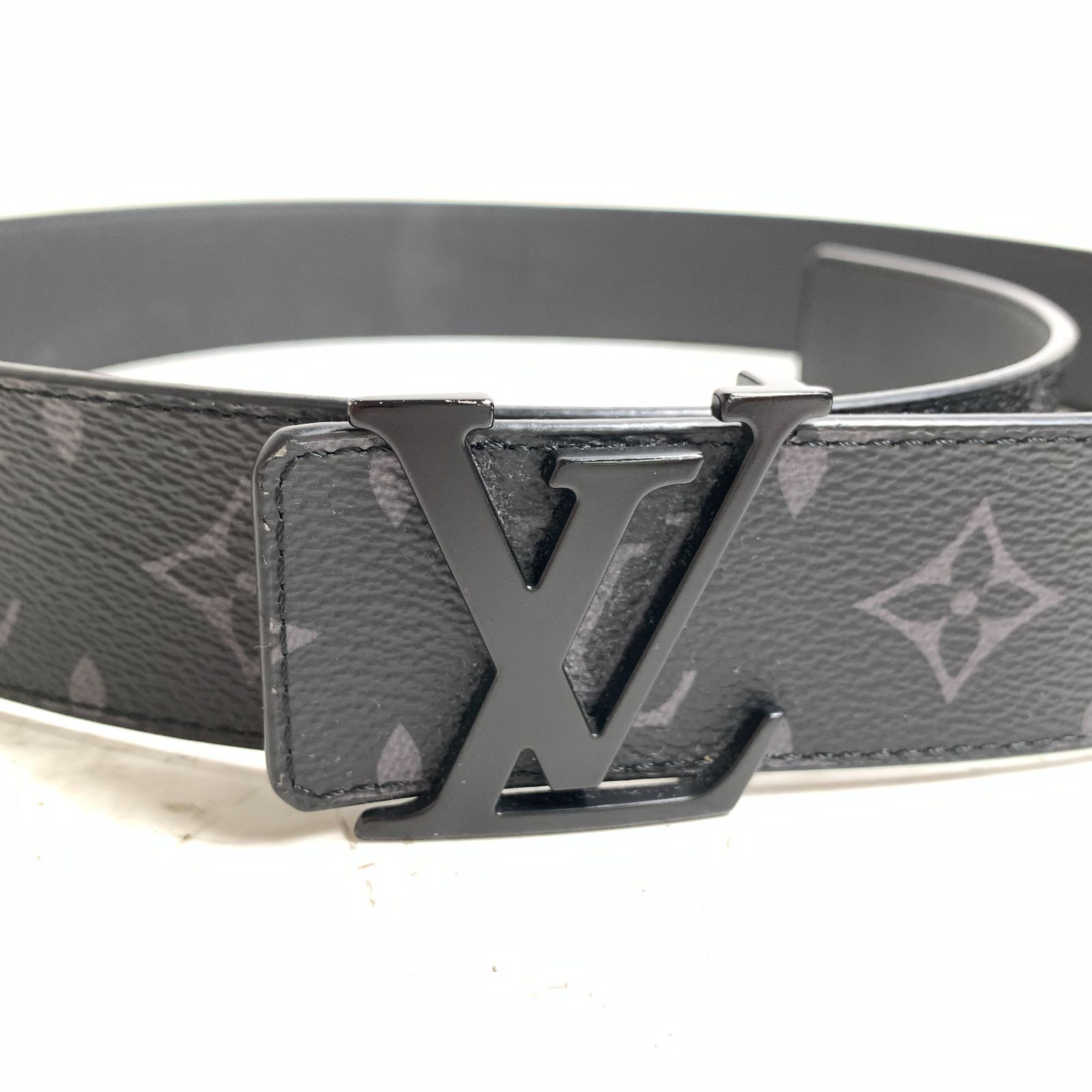 f001 B 美品 LOUIS VUITTON ベルト モノグラム エクリプス