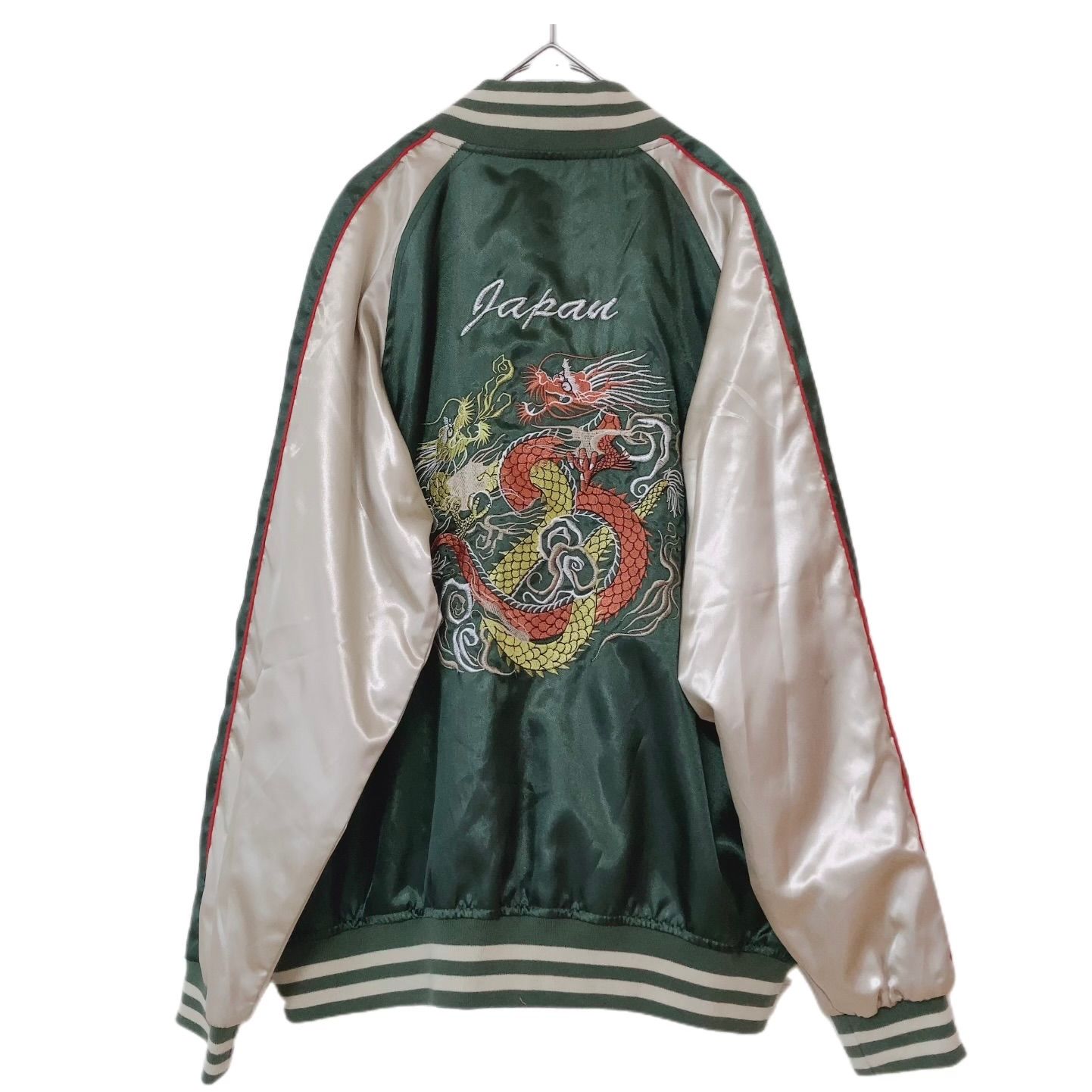 LEGENDA / 伝説東京 刺繍スカジャン S カーキ T-25-01-30-009-LE