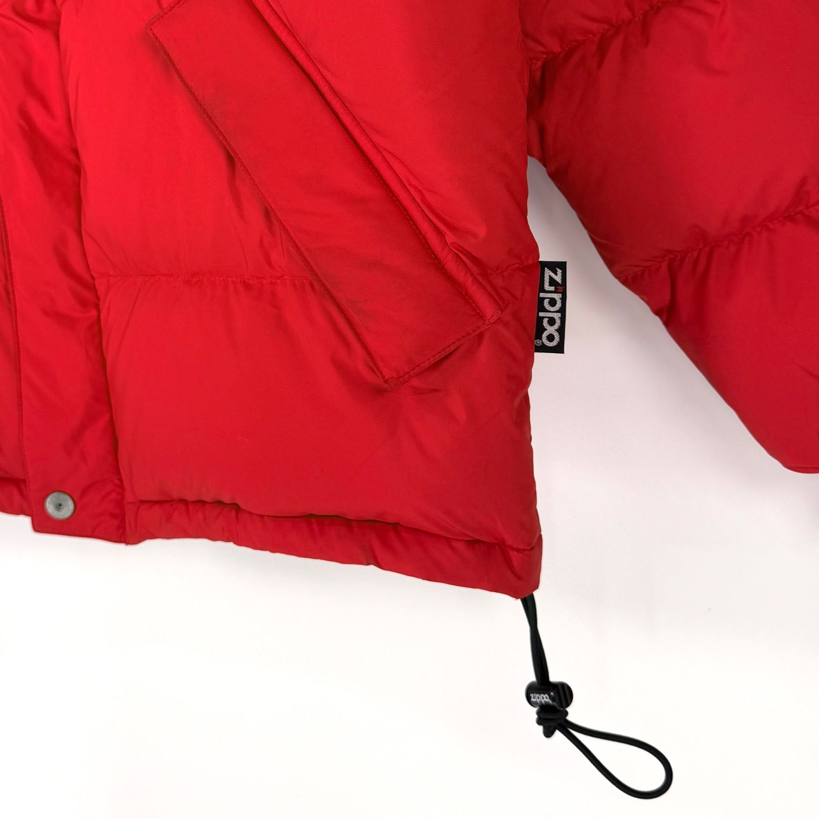 希少 Zippo ダウンジャケット レッド L ジッポ 古着 大きいサイズ