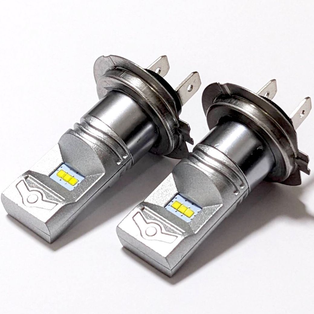 ホンダ H7 バイク LED ヘッドライト バルブ 2個セット 12V ホワイト 白 6500K ファンレス CBR125 JC39A 純正交換 ライト ポン付け/147-107x2