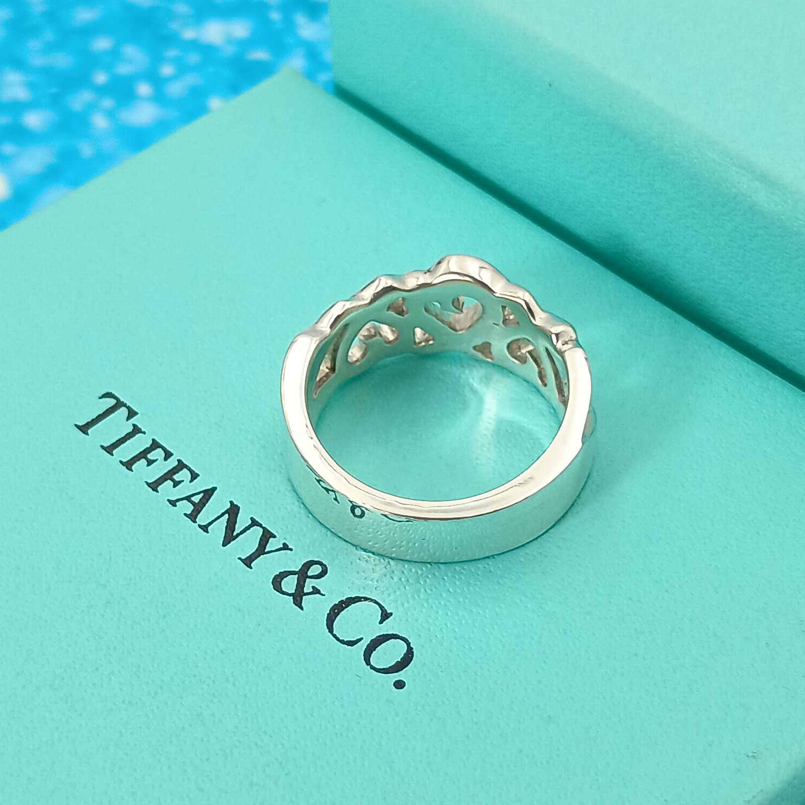 TIFFANY&Co ティファニー 14号 トリプルラビングハート リング
