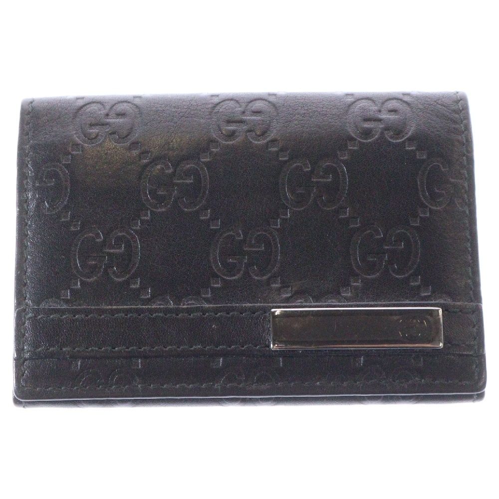 GUCCI グッチ インターロッキングG レザー カードケース コンパクトウォレット 財布 ブラック 251727