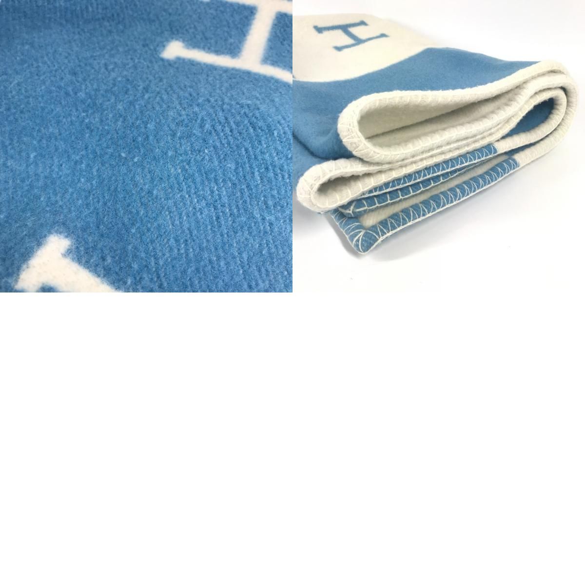 HERMES エルメス ブランケット アヴァロン ウール/カシミヤ