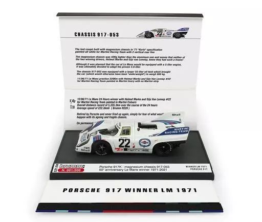 ミニカー　1/43 ポルシェ 917K 1971年ル・マン24時間 優勝 Marko Van Lennep Martini Racing Team #22 50周年記念 [S2104] 中古】ミニカー 1/43 ポルシェ 917K 1971年ル・マン24時間 優勝