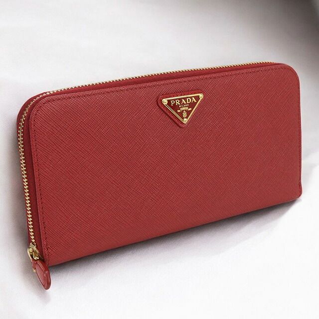 PRADA プラダ 長財布 サフィアーノ トライアングル ジップアラウンド