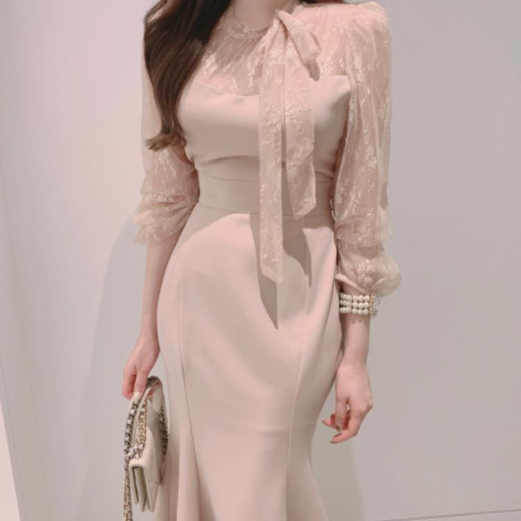 パーティードレス 韓国 お呼ばれドレス 結婚式 タイトドレス お呼ばれドレス マーメイド ワンピース 同窓会 成人式 披露宴 二次会 オケージョン タイトワンピース 20代 30代 40代 黒 ピンク song262