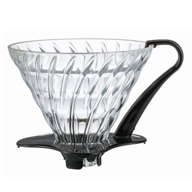 HARIO ハリオ V60 耐熱ガラス透過ドリッパー 03 1~6杯用 ブラック 日本製 VDGR-03-B