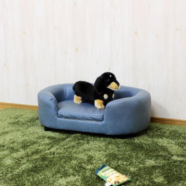 後藤家具物産 座面リバーシブル式ペット用ソファー PSO-LEO-BL ブルー ペットベッド ペット家具