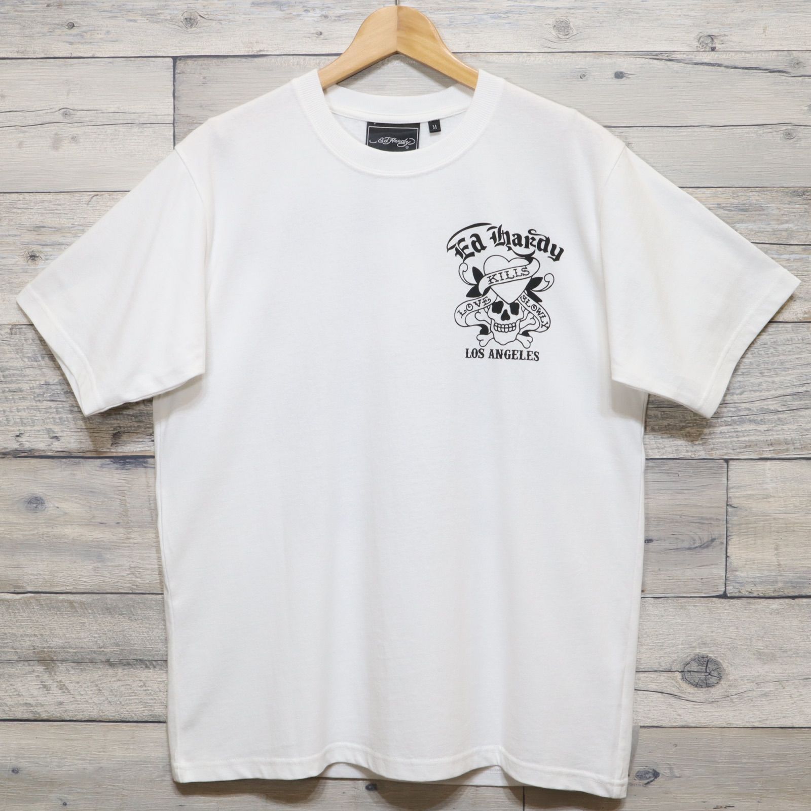 新品USA海外限定！エドハーディースカル半袖TシャツM/EdHardy日本未発売-