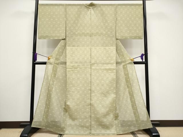 平和屋着物 上 夏物 本場琉球絣 夏琉球 黄海松茶色地 CYAA3320s5