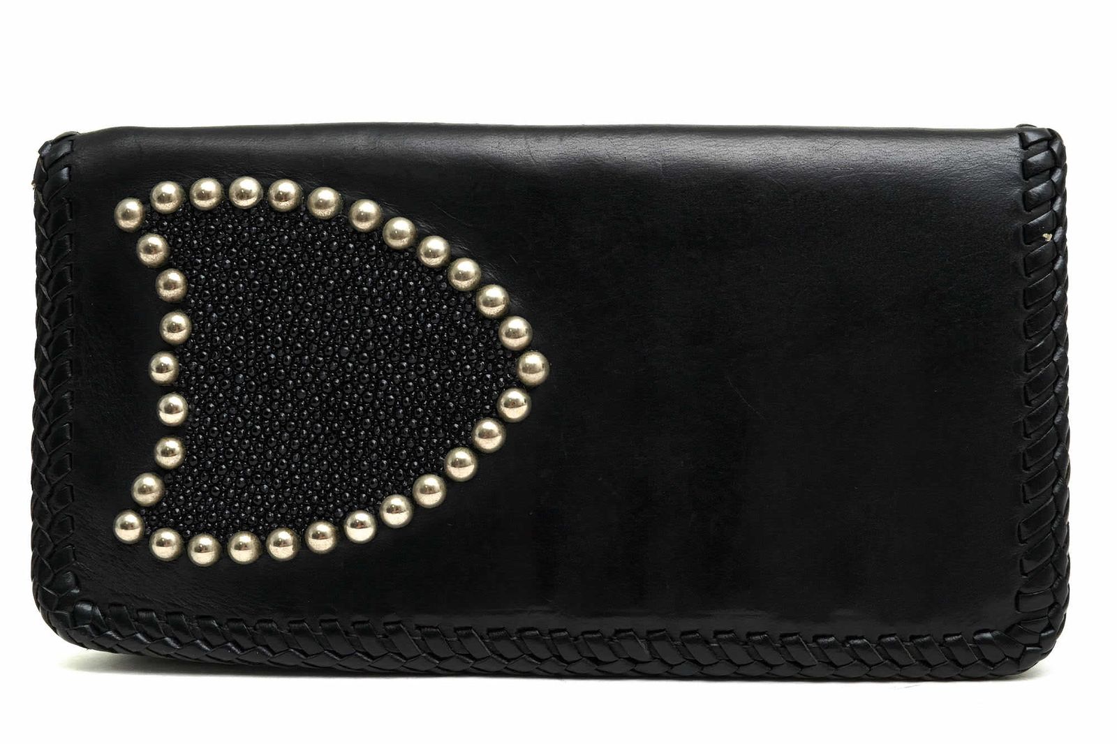 ボナベンチュラ バイフォールド ビルクリップ レザー ブラック