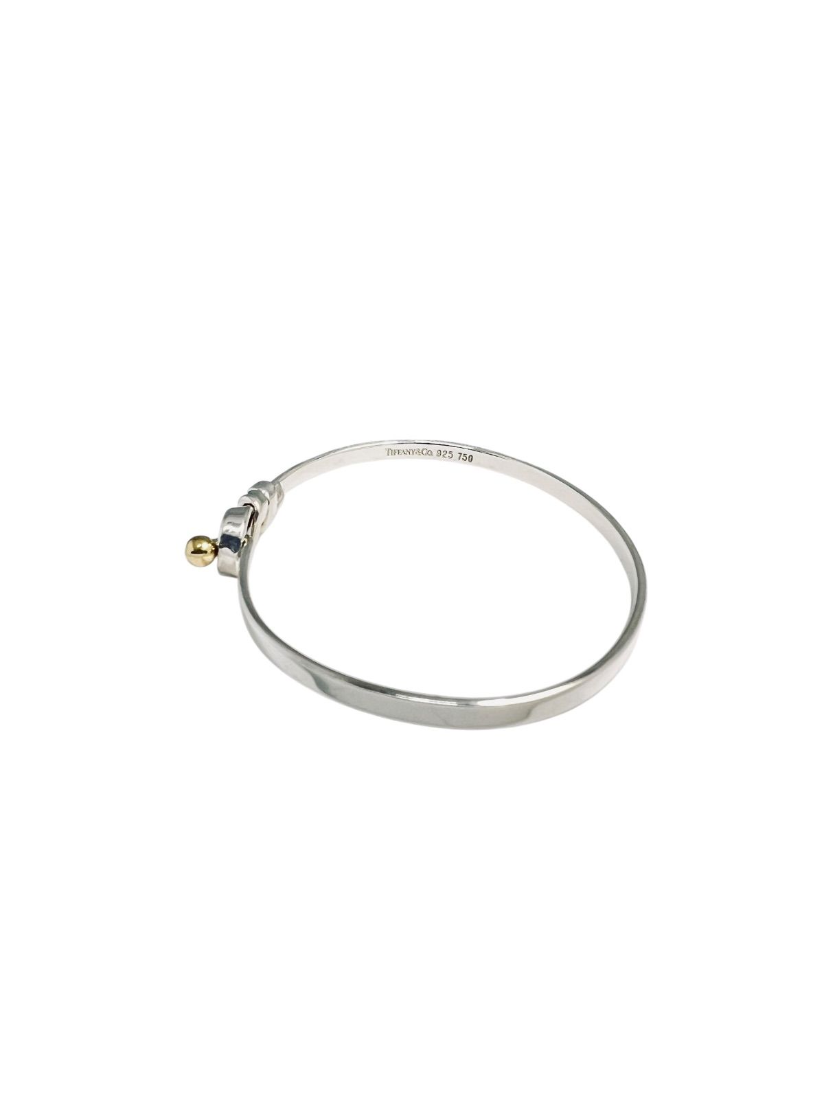 【美品】ティファニー フックアンドアイ バングル ブレスレット 925/750 TIFFANY＆Co. ティファニー ブレスレット フック&アイ バングル