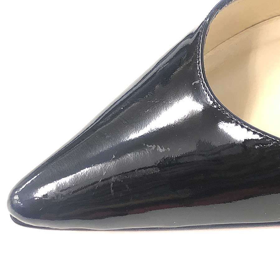 【定番品】クリスチャンルブタン☆エナメル☆パンプス☆黒☆37☆ポインテッドトゥー クリスチャン ルブタン レザー 黒 37 Christian Louboutin