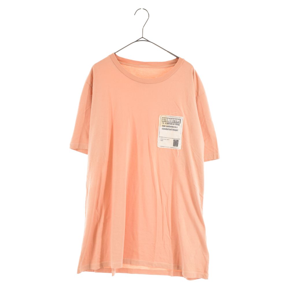 Martin Margiela 10 (マルタンマルジェラ) 18SS STEREO TYPE T-Shirt ステレオタイプ クルーネック半袖Tシャツ  ピンク 52 - メルカリ