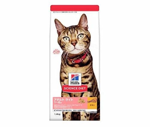 同梱不可 6個セット 日本ヒルズ コルゲート サイエンスダイエットキャットフードライト猫用1-6歳チキン成猫肥満お試しドライトライアル1.4kg