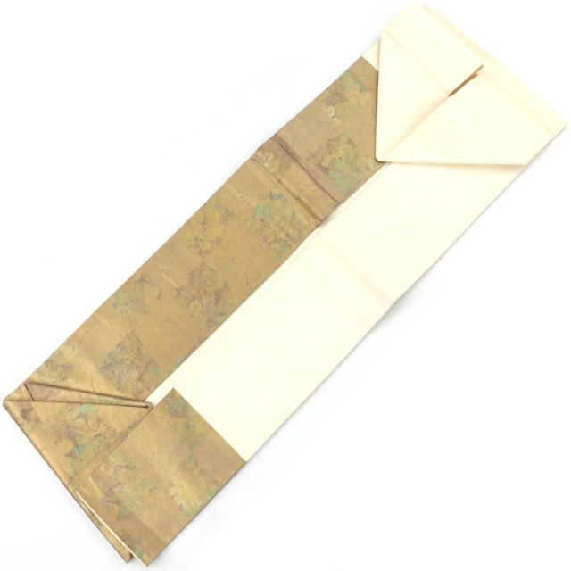 西陣織 絹化粧 全通 八寸名古屋帯 新品未使用品 金糸 正絹 Q823 西陣織 絹化粧 全通 八寸名古屋帯 新品未使用品 金糸 正絹 Q823