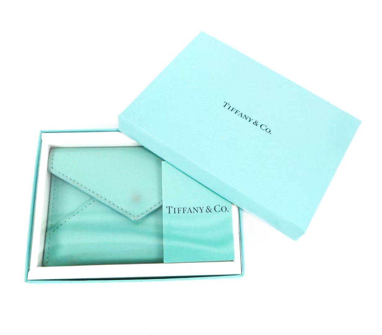 TIFFANY＆Co ティファニー 名刺入れ カード入れ エナメルレザー 箱付き